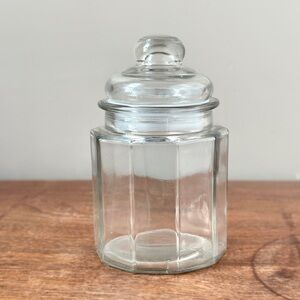 Clear Glass Apothecary Canister Jar with Lid